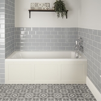 Baignoire rétro – Blanc – 170 cm x 75 cm – Tablier blanc crème - Richmond