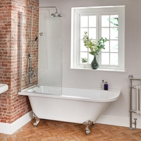 Baignoire semi-îlot rétro d