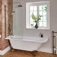 Baignoire semi-îlot rétro d