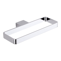 Barre Porte-Serviette Accessoire Salle de Bain Moderne Zinc Chromé