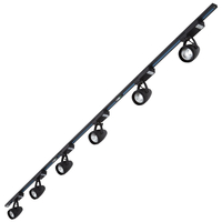 Biard Spot LED 12W sur rail 3 x 1m Noir - Pack de 6
