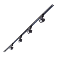 Biard Spot LED 7W sur rail 2m Noir - Pack de 4