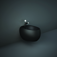 Bidet oval suspendu - Noir mat - Forme oeuf - 40 x 56 cm - Hudson Reed x Rak Ceramics