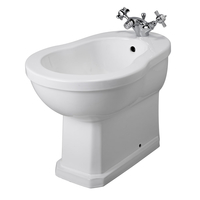 Bidet Salle de Bain 40.5x39x56.5cm Céramique Blanche Rétro Monotrou