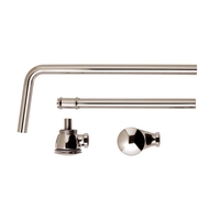 Bonde baignoire rétro - Avec trop-plein - Exposée - Nickel Satiné - Hudson Reed