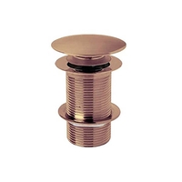 Bonde lavabo - Bouton poussoir - Cuivre brossé - Sans trop plein - Rétro - Hudson Reed