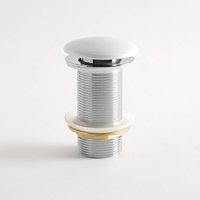 Bonde lavabo à bouton-poussoir sans trop-plein – Blanc - Select