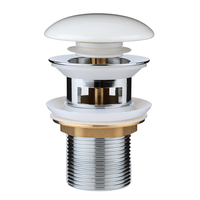 Bonde lavabo clic clac - Avec fente - Effet marbre - Design moderne - Bouton poussoir - Elements - Hudson Reed