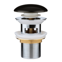 Bonde lavabo clic clac - Avec fente - Graphite - Design moderne - Bouton poussoir - Elements - Hudson Reed