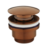 Bonde lavabo clic clac - Cuivre satiné - Fabriquée en laiton - Design moderne - Hudson Reed