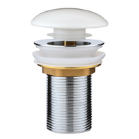 Bonde lavabo clic clac - Sans fente - Blanc - Design moderne - Bouton poussoir - Elements - Hudson Reed