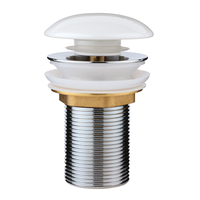 Bonde lavabo clic clac - Sans fente - Effet marbre - Design moderne - Bouton poussoir - Elements - Hudson Reed