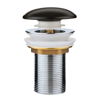 Bonde lavabo clic clac - Sans fente - Graphite - Design moderne - Bouton poussoir - Elements - Hudson Reed