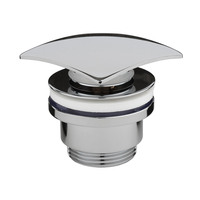 Bonde lavabo clic clac carrée - Fabriquée en laiton - Design moderne - Chromé - Hudson Reed