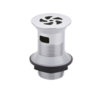 Bonde Lavabo Laiton Massif Chromé Forme Cylindrique Design Moderne