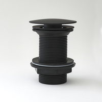 Bonde lavabo sans trop-plein à bouton-poussoir – Noir - Nox