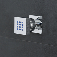 Buse Hydromassante Brumisation Carrée Orientable Laiton Massif Chromé