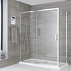 Cabine de douche - 170 x 70 cm - Design rectangulaire chromé - Coulissante - Moderne - Hudson Reed Portland