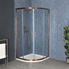 Cabine de Douche Cuivre - Receveur Blanc - Design Angle - Hudson Reed