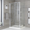 Cabine de douche d’angle - Porte pliante deux volets et receveur – Tailles multiples - Portland