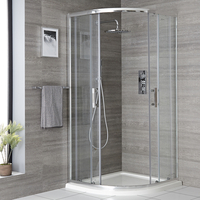 Cabine de douche d’angle quart de cercle – 80 x 80 cm – Portland - Hudson Reed
