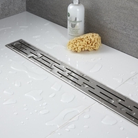 Caniveau de douche linéaire – Acier inoxydable – 80 cm – avec grille