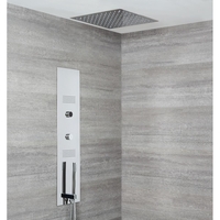 Colonne de douche digitale encastrée & pommeau de douche carré encastré 40 cm - Narus