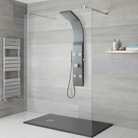 Colonne de Douche Moderne avec Pommeau,  Douchette et Jets – Anthracite – Alston