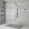 Colonne de Douche Moderne avec Pommeau,  Douchette et Jets – Argent Mat – Alston