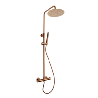 Colonne de douche thermostatique - Cuivre bronze - Moderne - Pluie & Douchette - Hudson Reed
