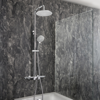 Colonne de douche thermostatique – Avec pommeau de douche rond et douchette – Choix de finitions – Elsie