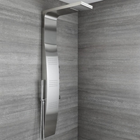 Colonne de douche thermostatique avec pommeau,  douchette et buses hydromassantes – Chromé - Select