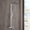 Colonne de douche thermostatique avec pommeau et douchette – Chromé - Kubix