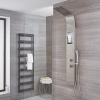 Colonne de douche thermostatique moderne avec pommeau,  douchette et buses hydromassantes – Chromé - Morton