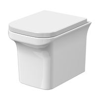 Cuvette WC à Poser - Design Compact - 34 x 39 cm - Sol - Husdon Reed Blanc