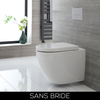 Cuvette WC suspendu moderne – Sans bride – Blanc - Ashbury