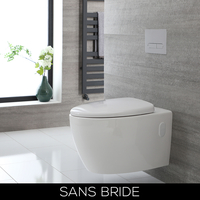 Cuvette WC suspendu moderne – Sans bride – Blanc - Kenton
