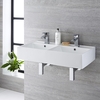 Double vasque salle de bain - 82 x 42 cm - Design mural suspendu - Hudson Reed