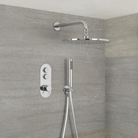 Douche encastrable 2 Fonctions - Douchette & Pommeau Mural Ø 30cm - Idro