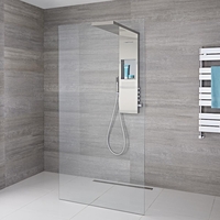 Douche italienne avec colonne de douche – choix de paroi et de caniveau - Iko