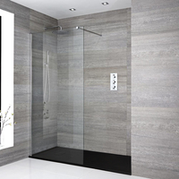 Douche italienne avec receveur de douche à effet texturé – Multiples tailles disponibles - Portland