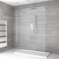 Douche italienne avec receveur de douche à profil bas – multiples tailles disponibles – Portland