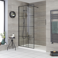 Douche italienne avec verrière et receveur – Tailles multiples – Barq