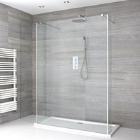Douche italienne en îlot avec receveur de douche et parois de retour – Multiples tailles disponibles – Portland