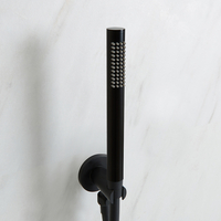 Douchette minimaliste noire - Clip mural - Moderne - Hudson Reed Nox