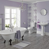 Ensemble Baignoire Ilot Pieds Noirs Lavabo WC & Robinetterie Carlton