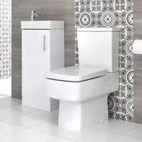 Ensemble meuble lave-mains à poser et pack WC – 40 cm – Choix de finitions – Exton