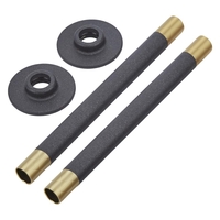 Gaine cache tuyauterie anthracite de radiateur 18cm (Lot de 2)