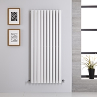 Grand Radiateur Design - 140 x 60cm - 1000W - Eau Chaude - Acier Blanc Mural