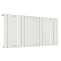 Grand radiateur design - 59, 5 x 126 cm - Acier horizontal blanc - Mural - 1100W - Hudson Reed